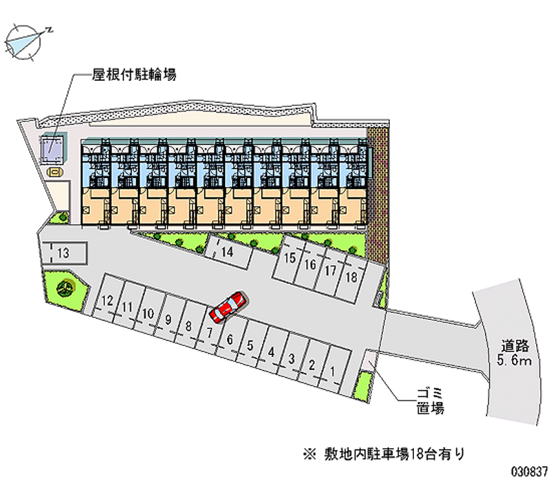 レオパレスメディオ新津 月極駐車場