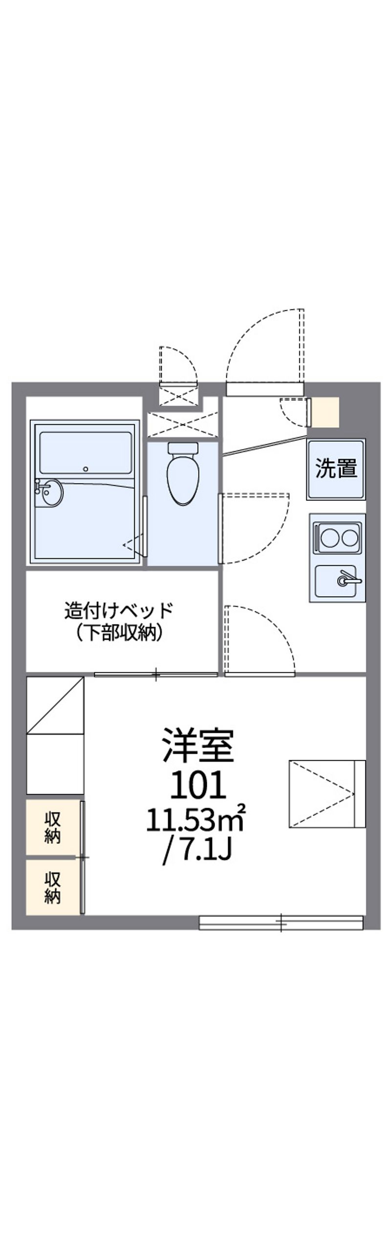 レオパレスシェル弐番館 間取図