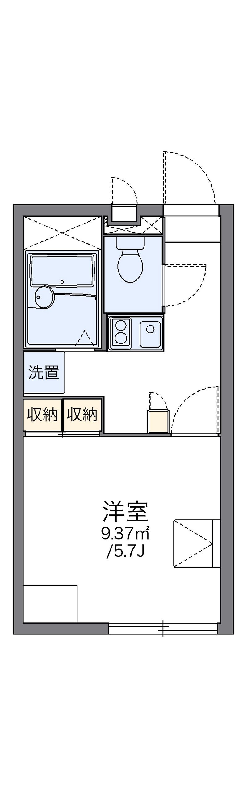 レオパレス源 間取図