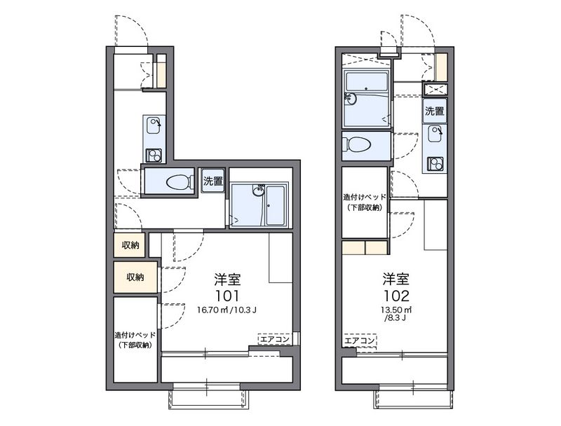 レオパレスバードⅡ 間取図