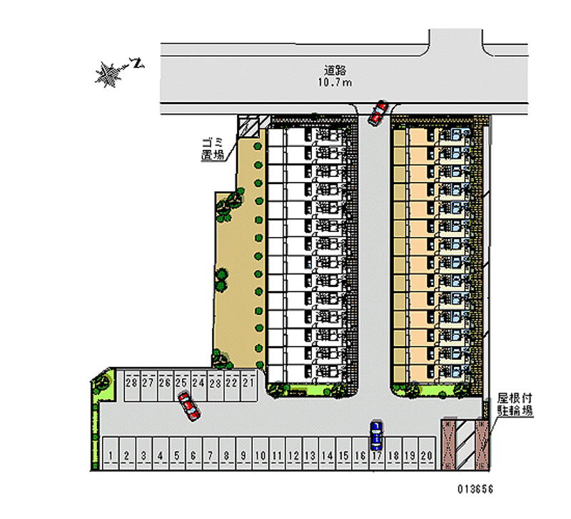 13656 Monthly parking lot