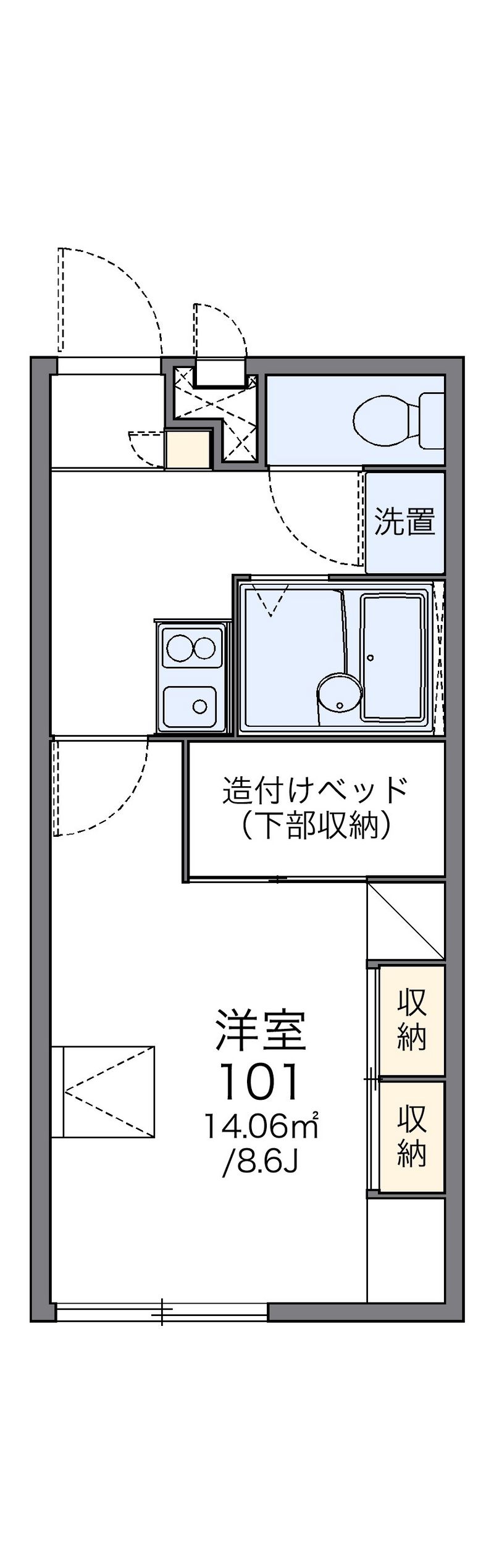 レオパレスアヴニール 間取図