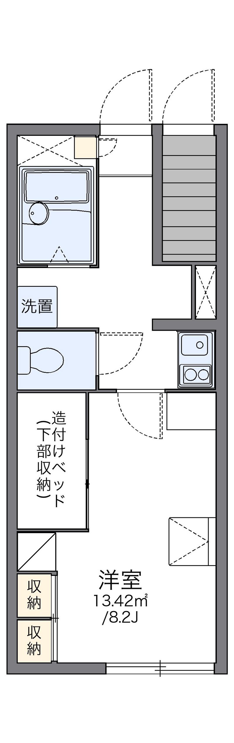 レオパレス山長弐番館 間取図