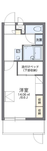 レオパレスルミナス　ウエスト 間取り図