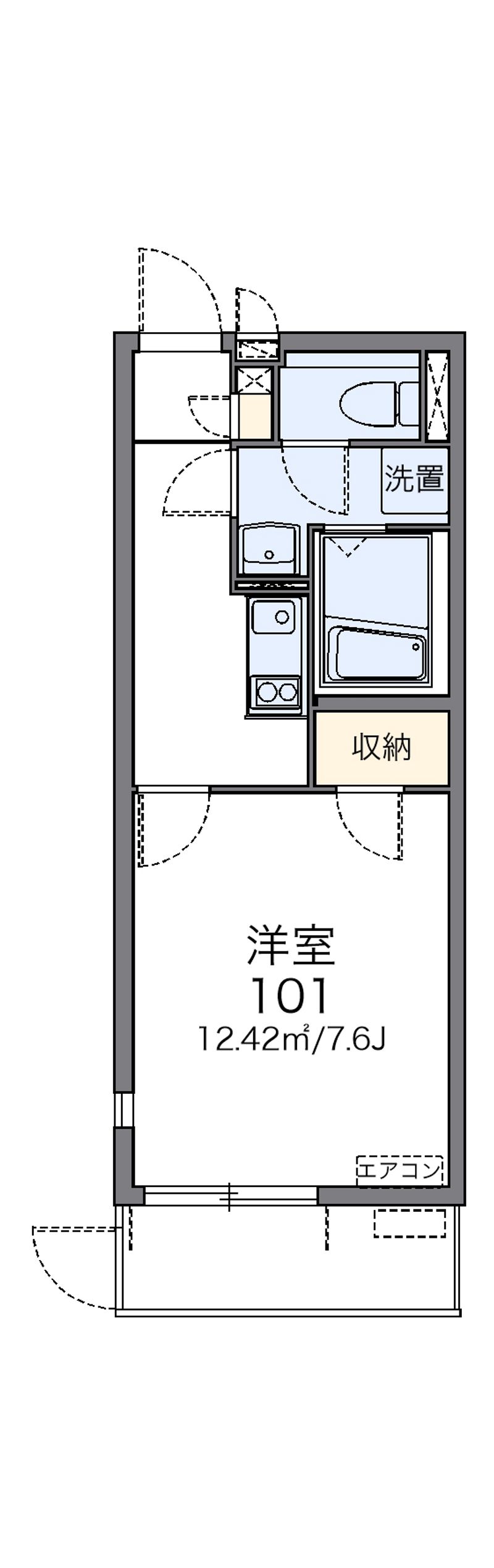 レオネクストｍｉｒａｉｅ　西新 間取り
