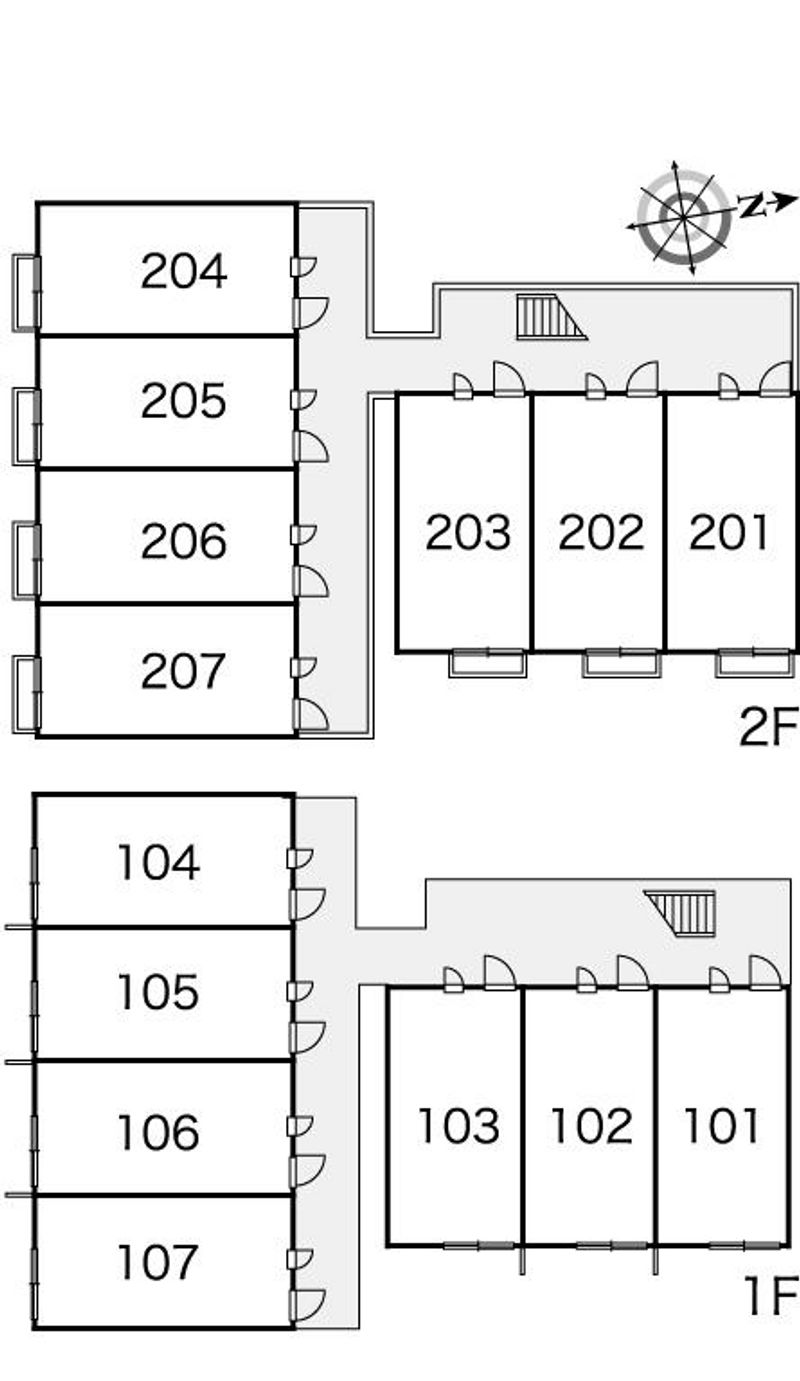 レオパレスはなみずき　Ⅲ 間取り配置図
