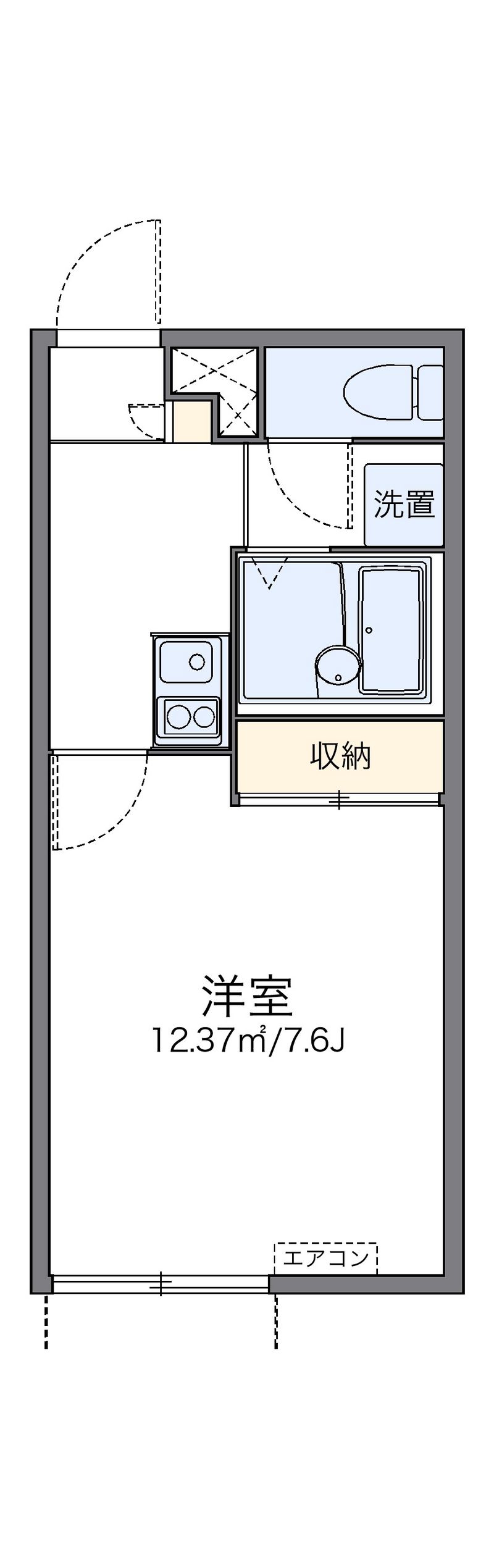 レオパレスエスポワール　鹿島 間取図