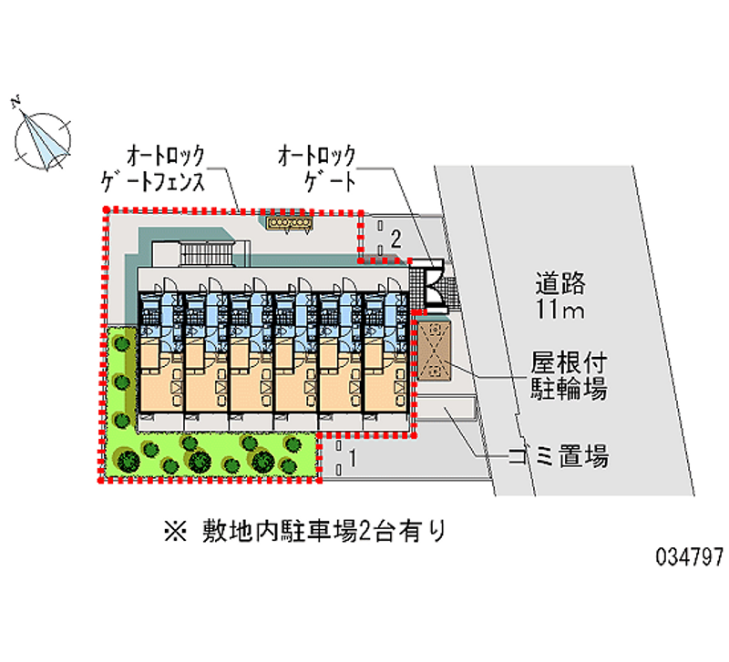 レオパレスエムエイチコーポⅡ 区画図