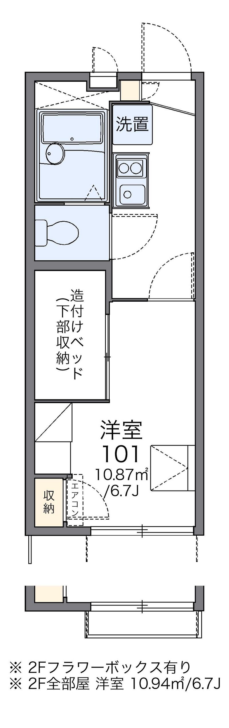 レオパレスサン六甲Ｂ 間取図