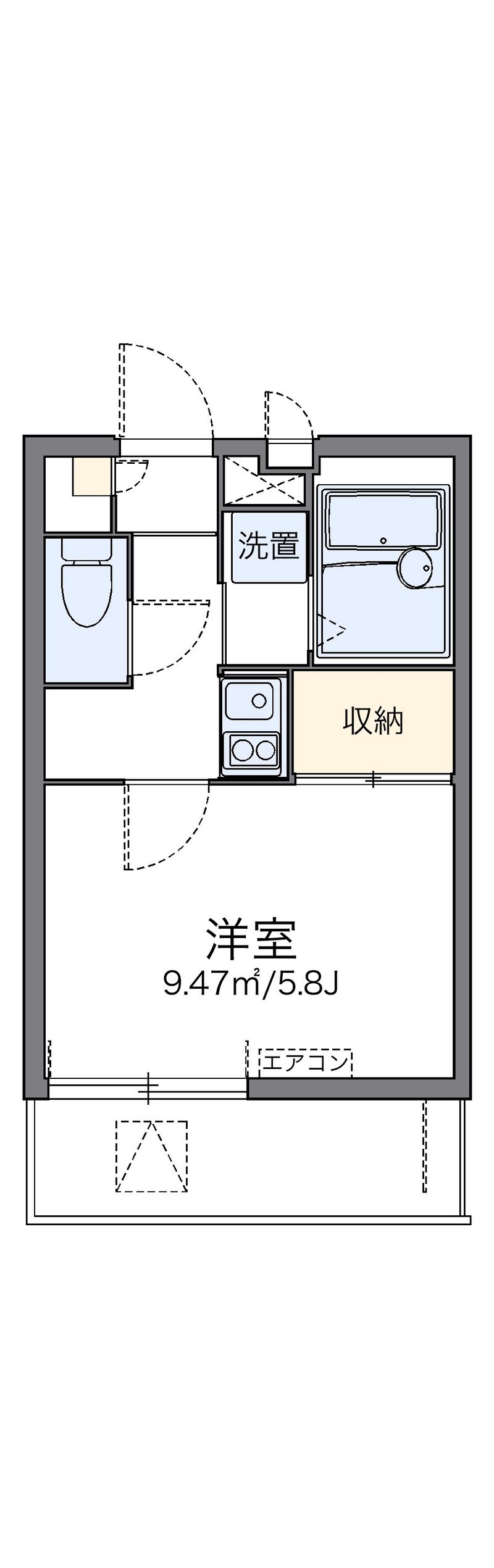 レオパレス丸山本通 間取図