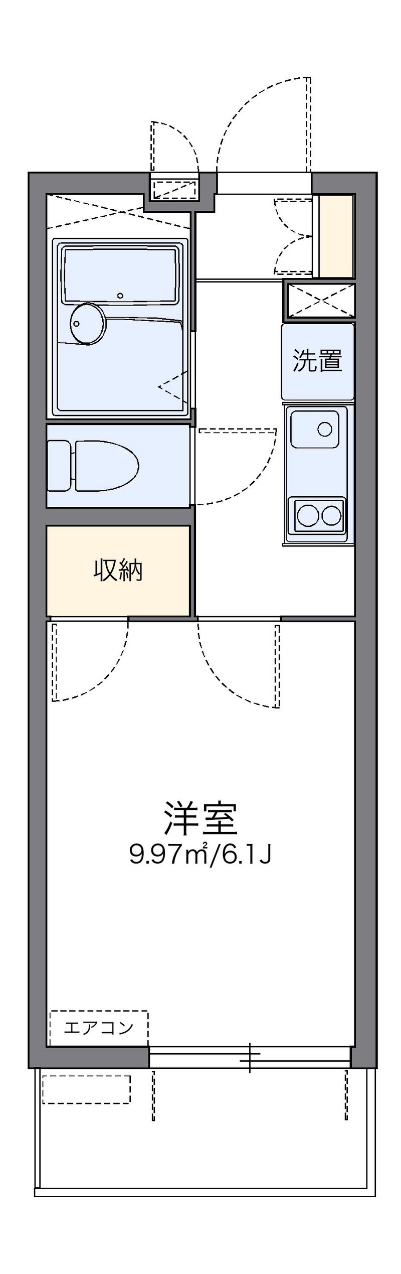レオパレスラッキー 間取図