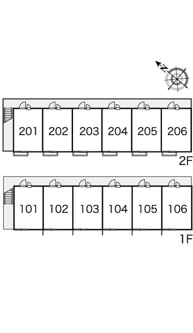 レオパレスビューハイツ 間取配置図