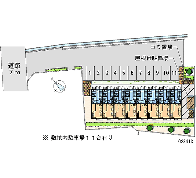 レオパレスプロシード 月極駐車場