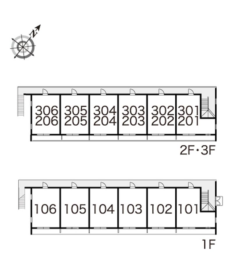レオパレスＳＨＩＲＡＨＡＴＡⅢ 間取配置図