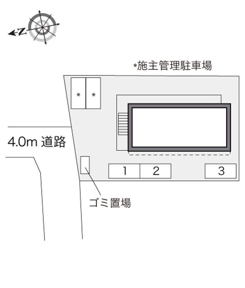レオパレスヴィラ弐号館 駐車場