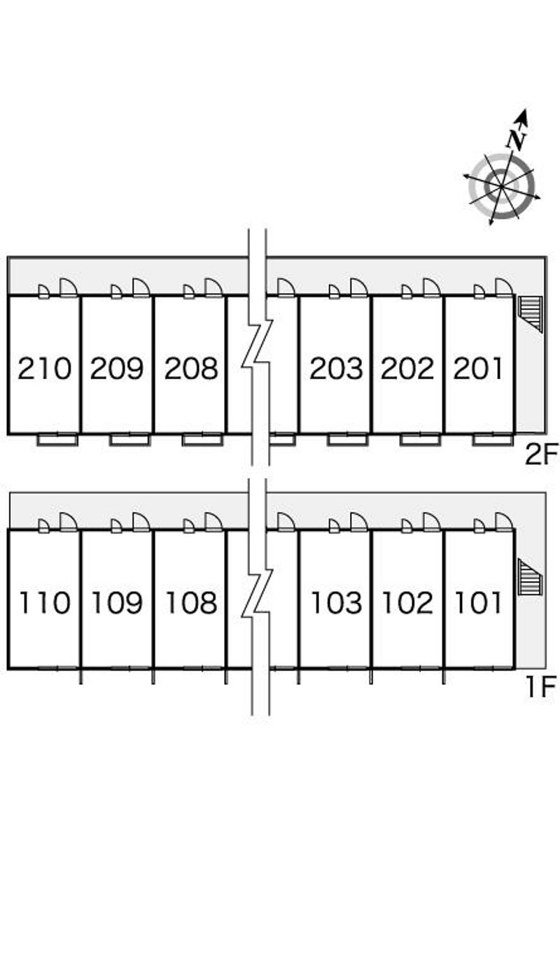 レオパレス針ヶ谷の丘 間取配置図