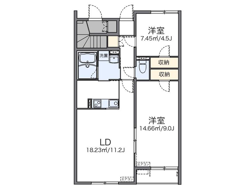 レオネクストジュヌ　エルブ 間取図