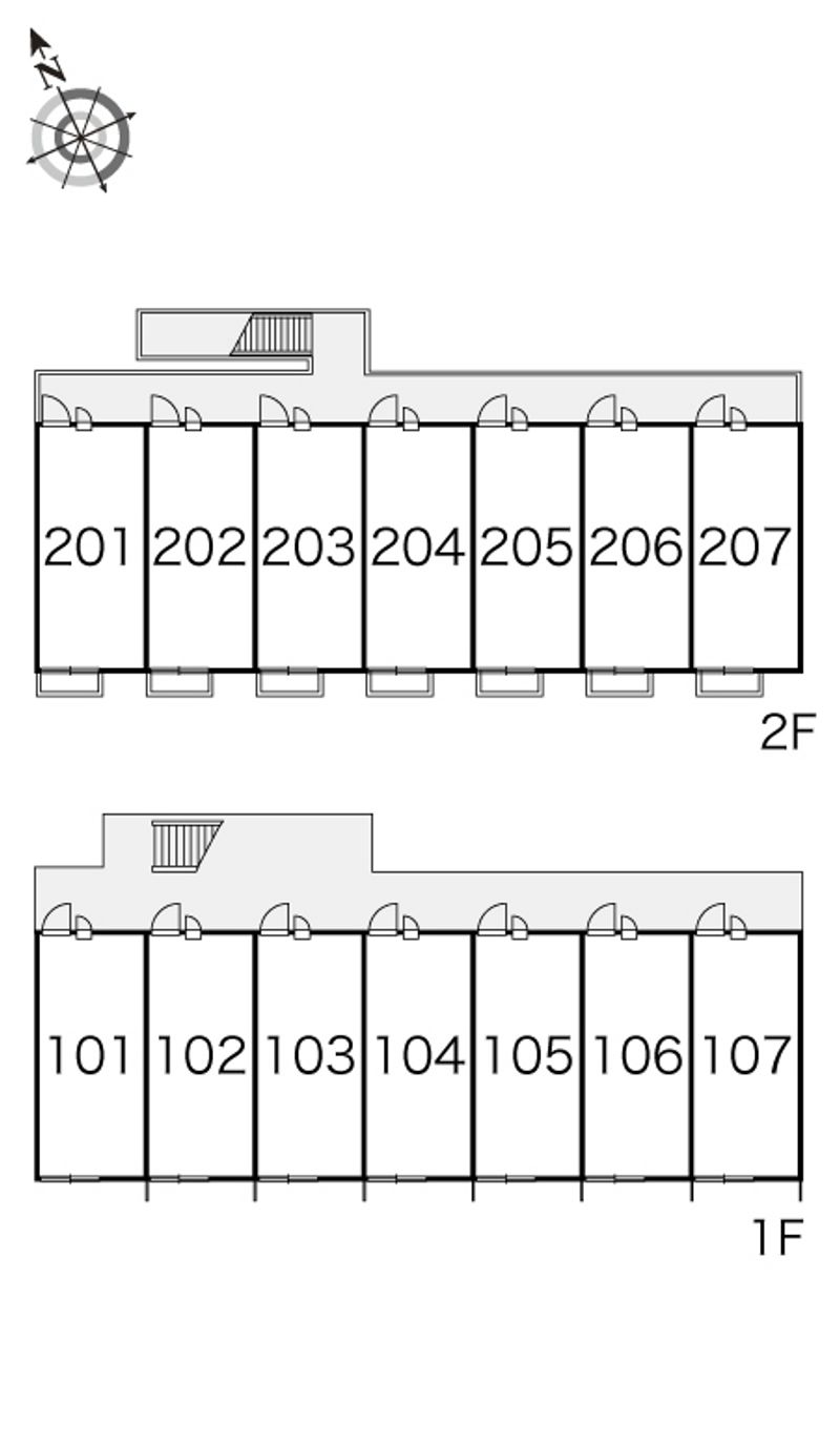 レオパレスファルファッレ 間取配置図