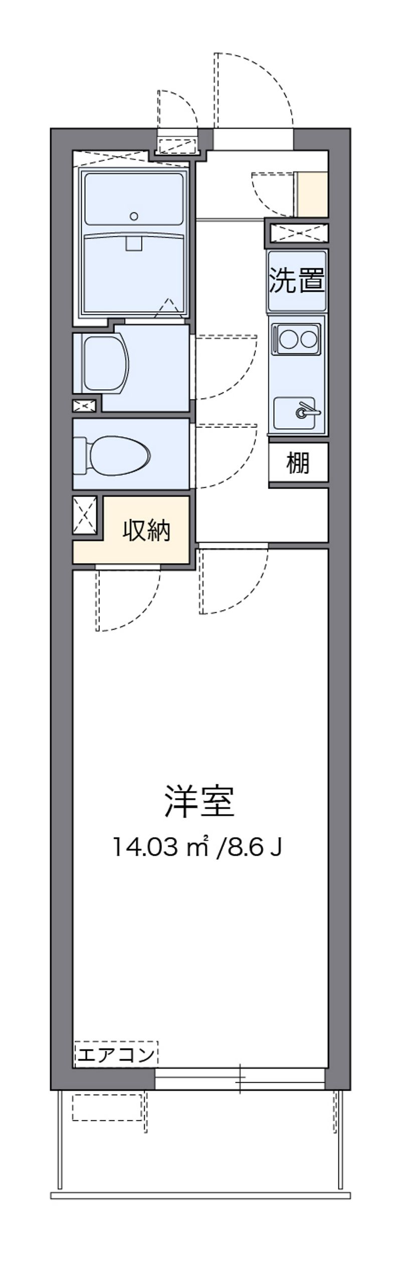 クレイノＭＩＩＷＡ 間取図