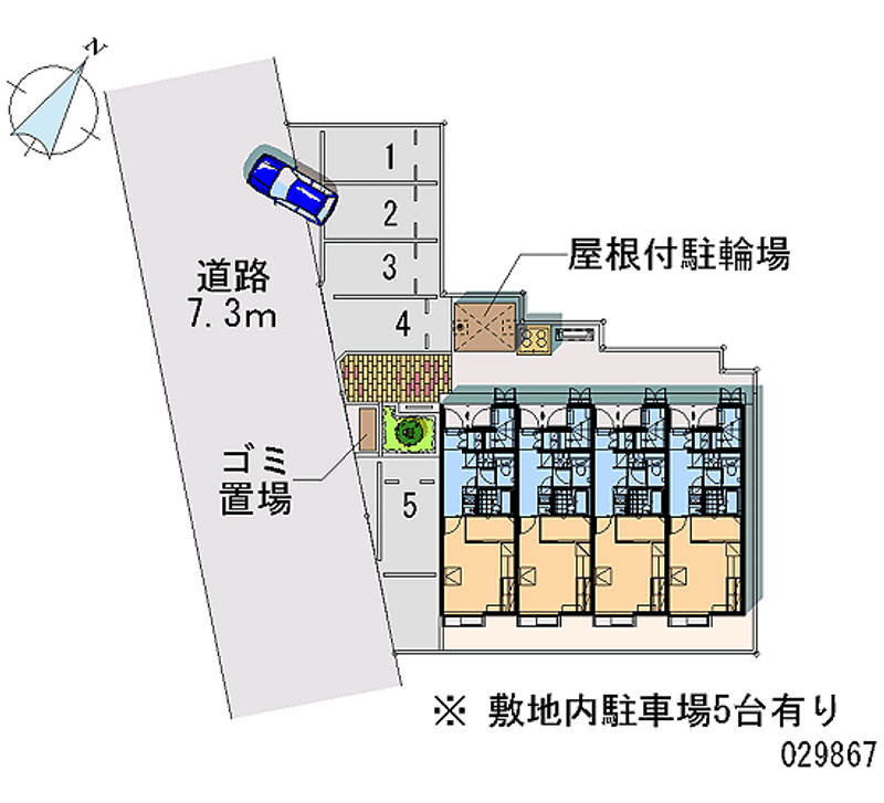 レオパレスキーファー 月極駐車場