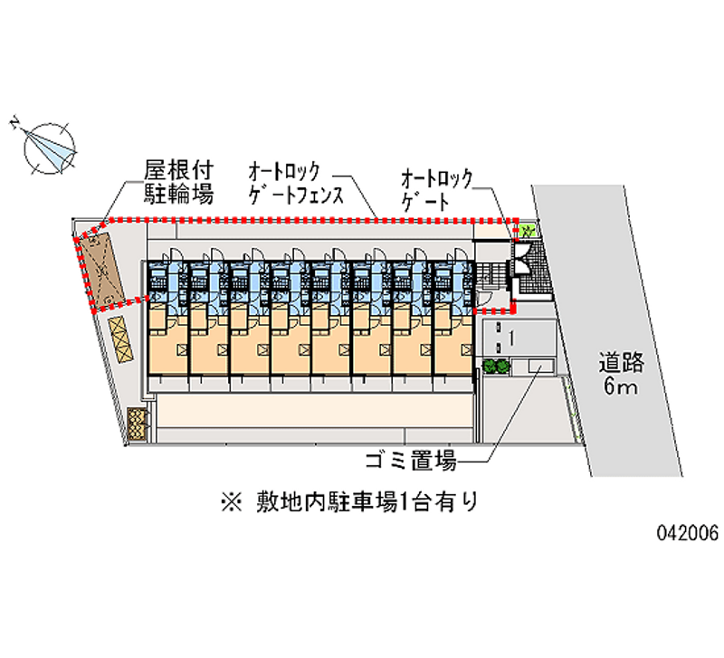 レオパレスブランドール　Ｈ 区画図