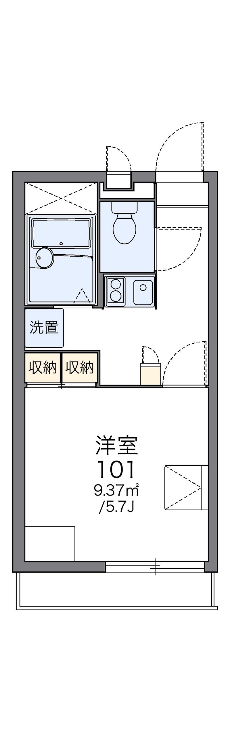 レオパレスブリエ　ソレイユ 間取図