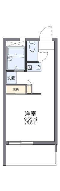 レオパレスねむの木 間取り図