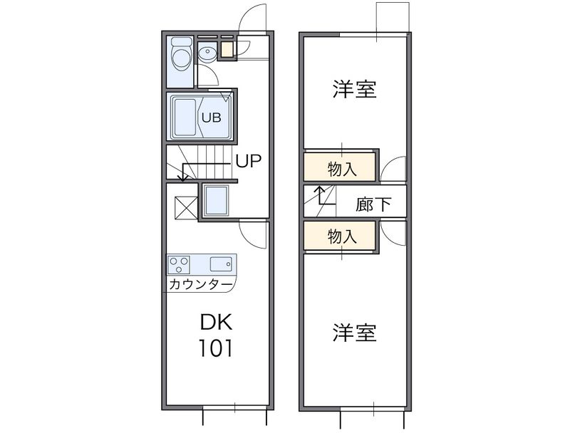 レオパレスベルデュール 間取図
