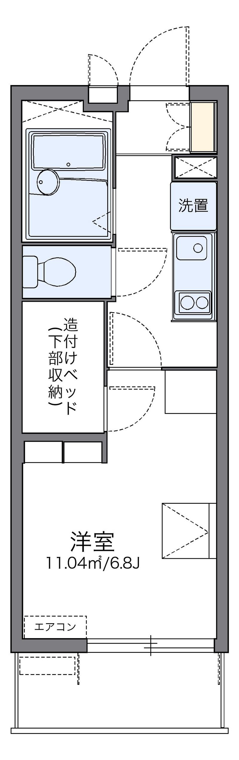 レオパレスエクレールＫ下大槻 間取図