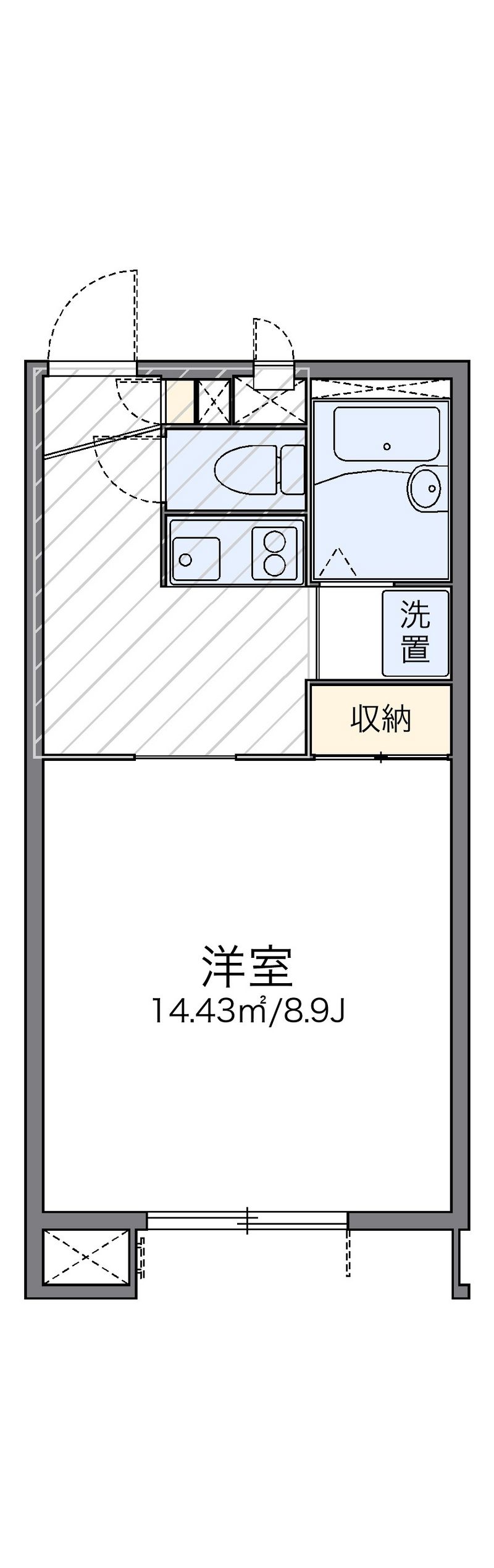 レオパレス渓−せせらぎ− 間取図