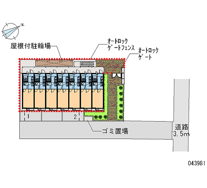 レオパレス都Ｂ 月極駐車場