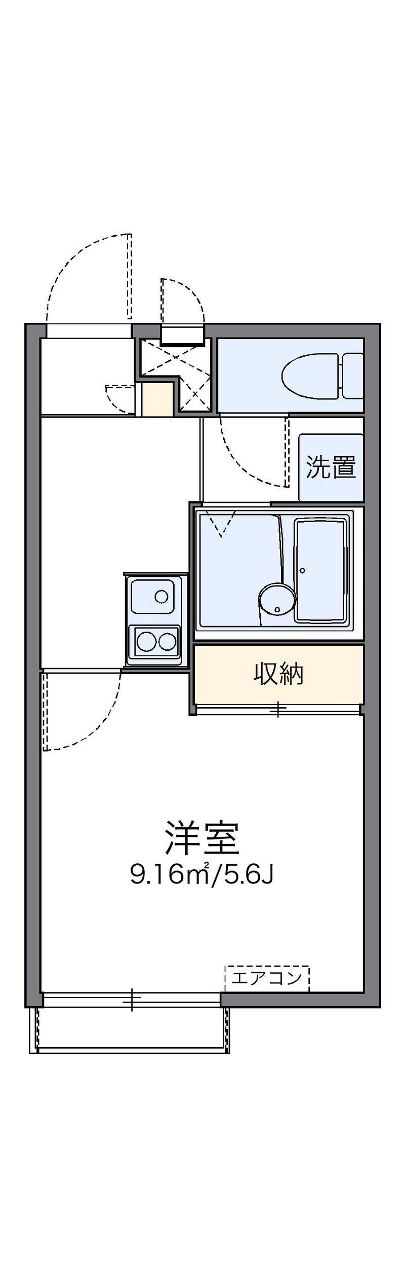 レオパレスラッキーサン横浜 間取り