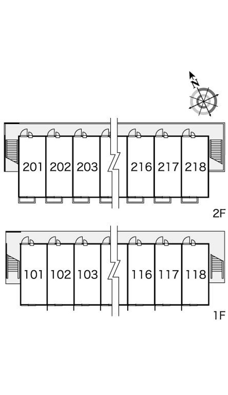 レオパレスレインボー　シャトウ 間取配置図
