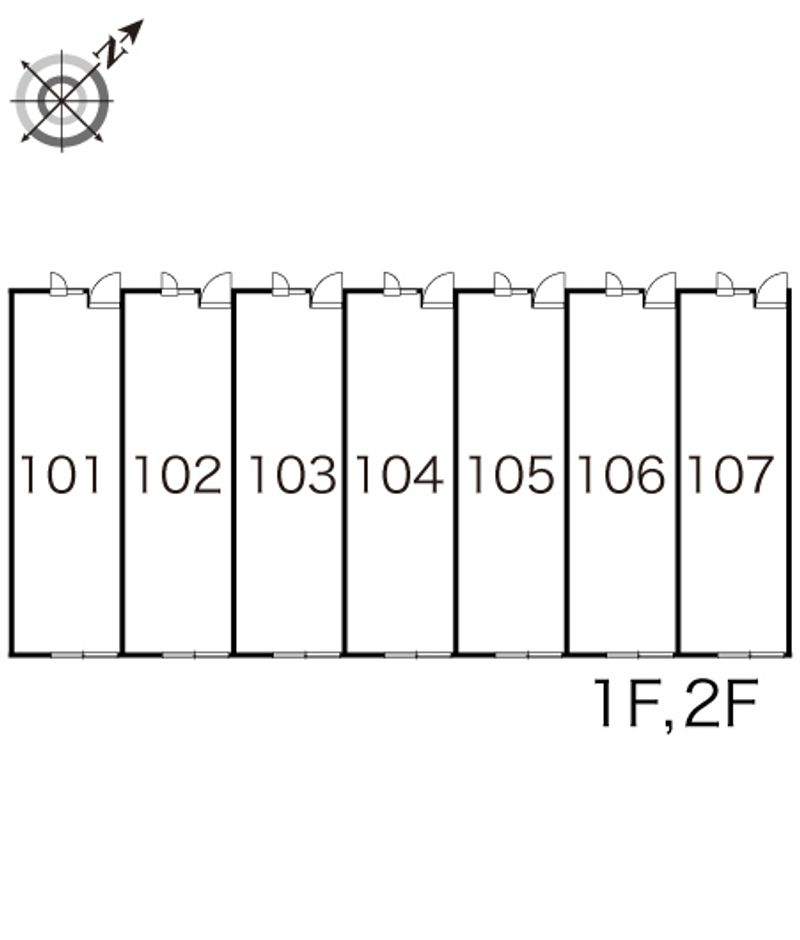 レオパレスオオルリ 間取配置図