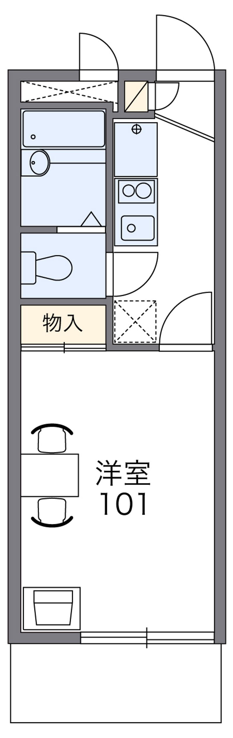 レオパレスツインハイツＢ 間取図