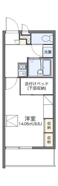 レオパレスアコンティオス 間取図