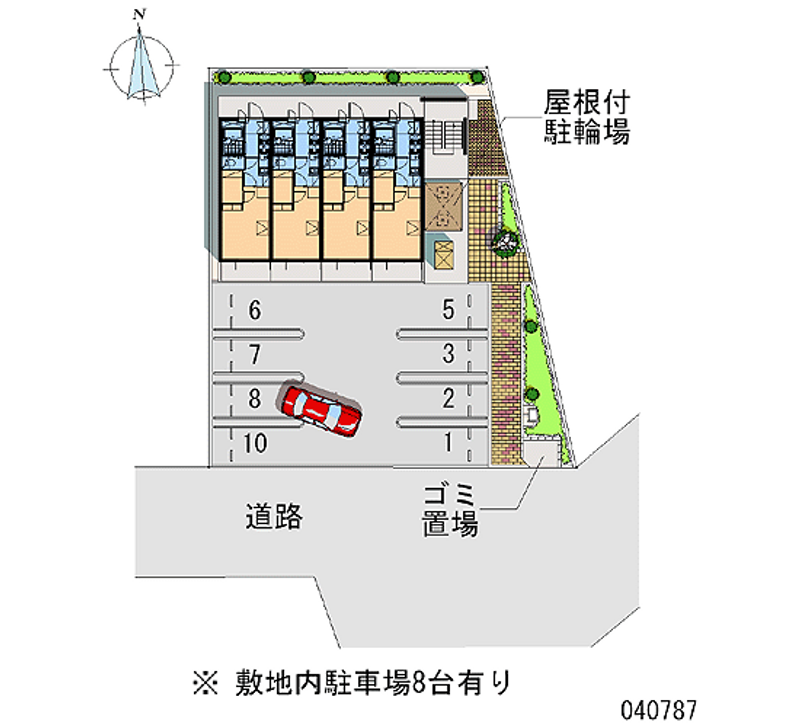 レオパレスドリームウィング 月極駐車場