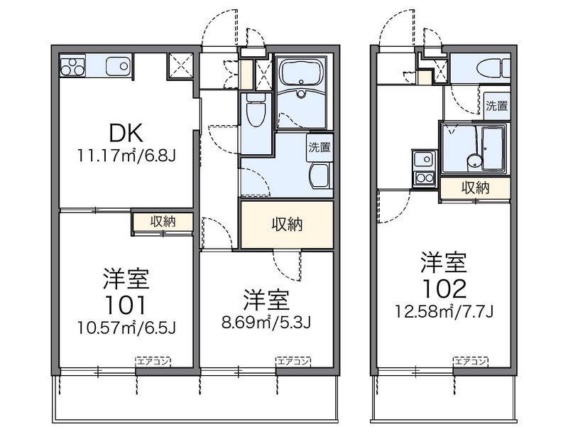 レオパレス阿保 間取図