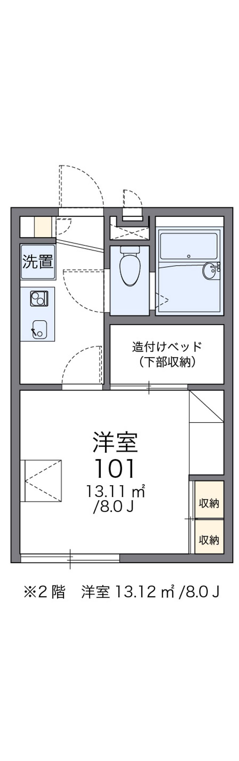 レオパレス赤坂 間取図