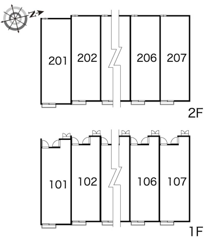 レオパレス悠　１ 間取配置図