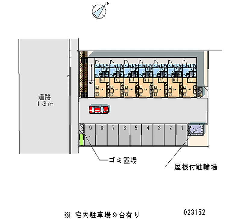 レオパレスベンデュール 月極駐車場