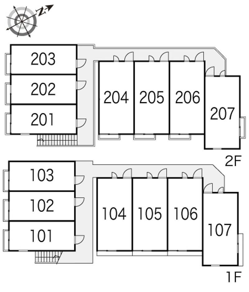 レオパレスこうべ山手２番館 間取り配置図