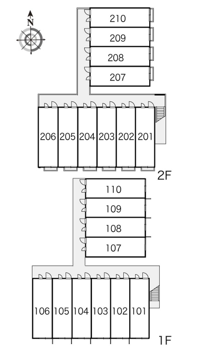 レオパレスコンフォール　ミノ 間取配置図