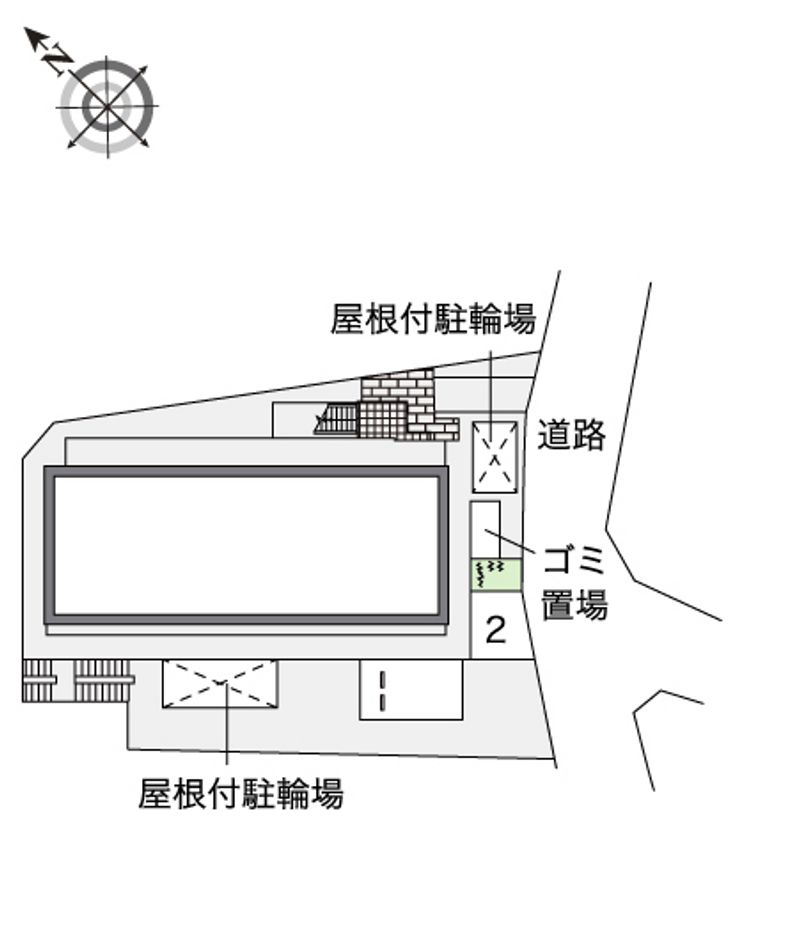 レオパレス藤が丘２番館 配置図