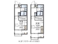 レオパレスプレジャータウンⅡ 間取り図