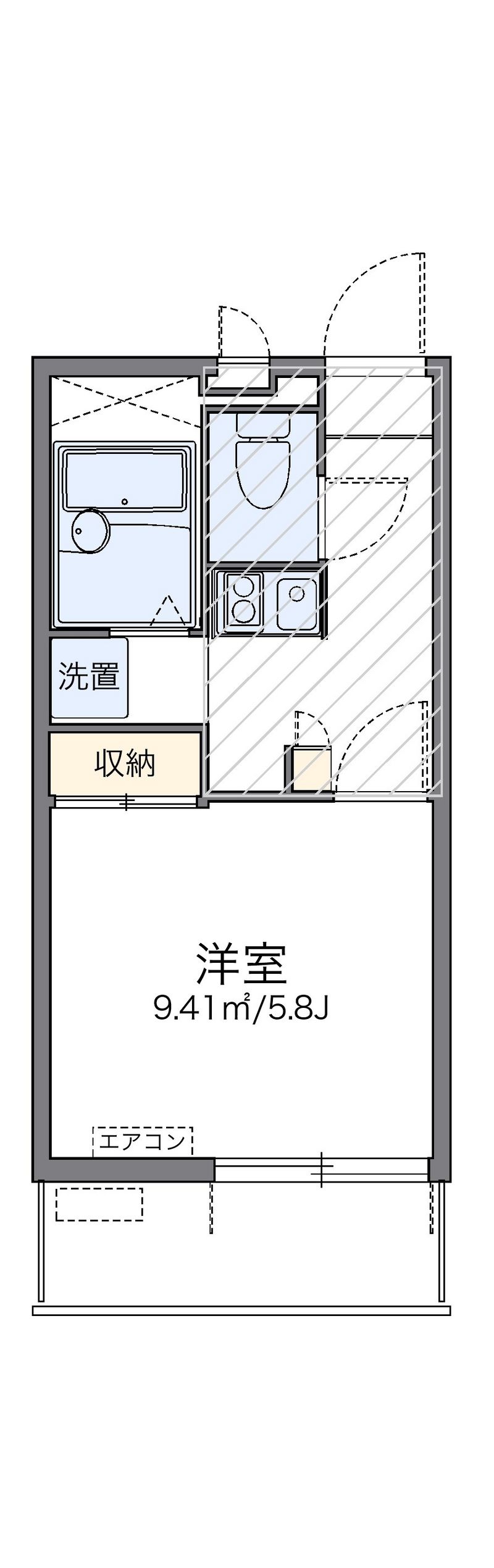 レオパレスＦＲＩＥＮＤＬＹ 間取図
