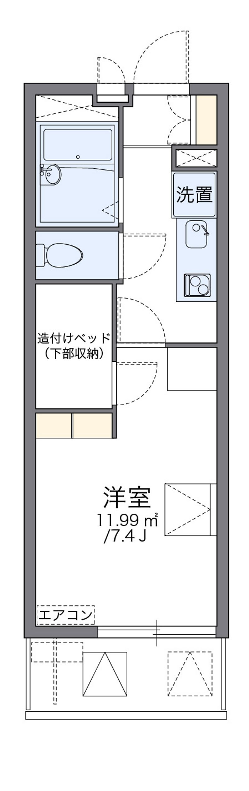 レオパレスエルヴェール　サンク 間取図