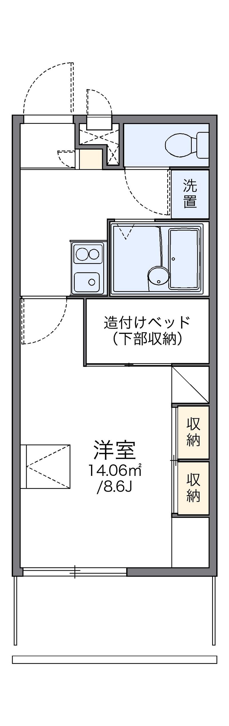 レオパレスコンフォール石橋Ａ 間取図