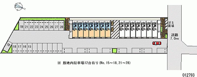 レオパレスウエストⅡ 月極駐車場