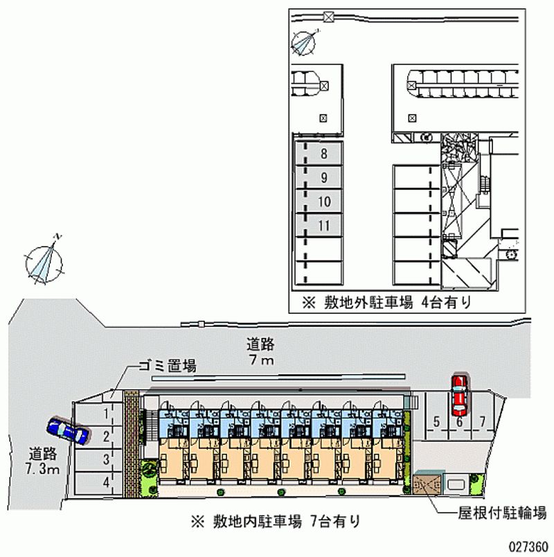 レオパレス輝 月極駐車場